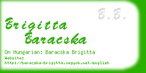 brigitta baracska business card